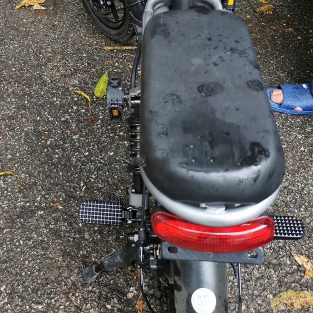 Bicycle Rear Pedal for Electric Bike Foldable Design Aluminum Alloy Material Anti Slip Pattern Wide Application