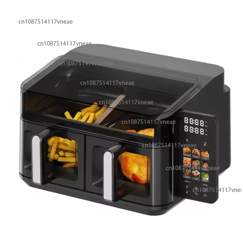 Large Capacity 10 in 1 Smart Double Basket Air Fryer Freidoras De Aire Inteligentes 9L Digital Dual Air Fryer for Home