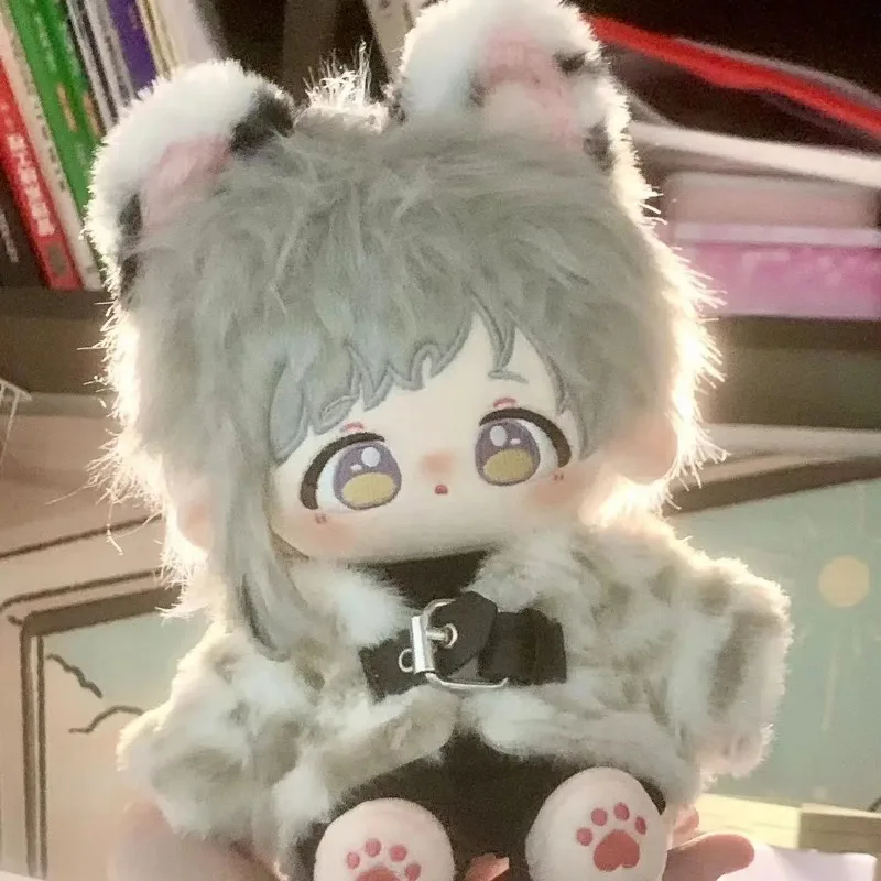 

20cm Anime Bungo Stray Dogs Cotton Stuffed Dress-up Dolls Cute Nakajima Atsushi Jinko/Man-Tiger Plush Puppet Toys for Teens Gift