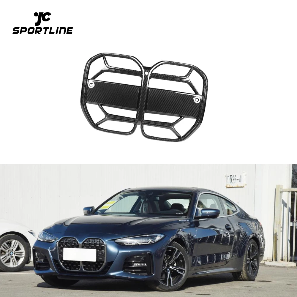 

Carbon Fiber Front Grille Grill Cover Trim For BMW 4 Series G22 G23 2020 2022