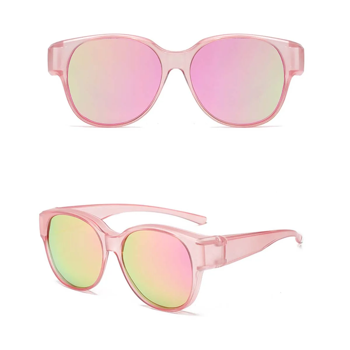 Polarisierte Cat-Eye-Sonnenbrille für Damen – Stilvolles Design, das über Brillen getragen werden kann, UV-Schutz
