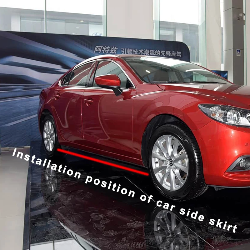 

Накладки на пороги автомобиля, сплиттеры-«крылышки» под карбон, аксессуары из АБС-пластика для Mazda 6 ATENZA 2014-2019 2016