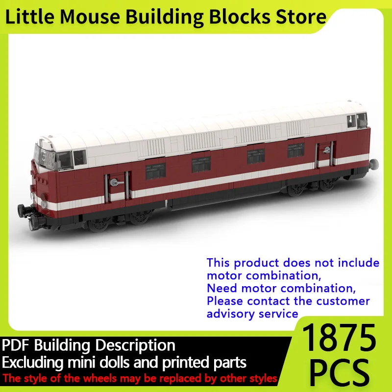 

City Car Model MOC Building Bricks Type 180 Diesel Locomotive Modular Technology Gifts Holiday Assemble Children Toys Suit