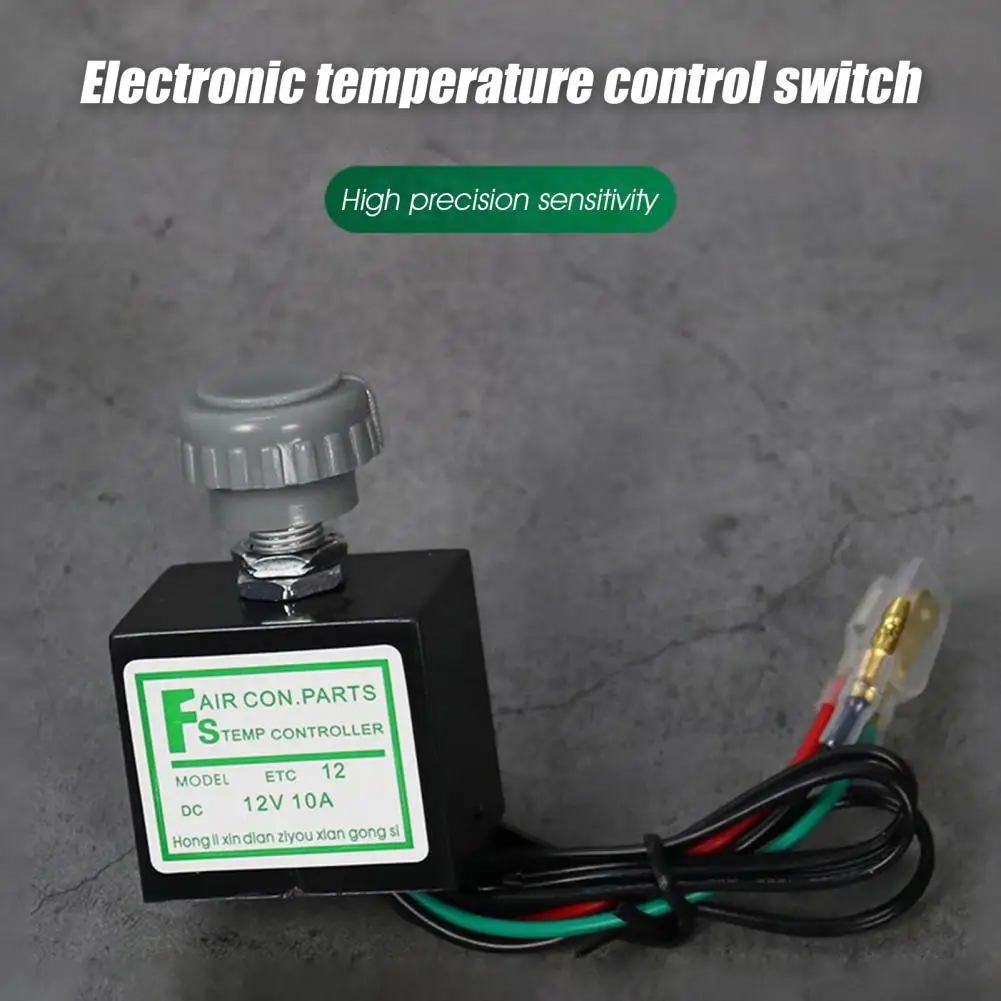 AC Thermostat Controller  Practical Heat-resistant Anti-Corrosion  12V/24V 10A Car A/C Temperature Switch for Car