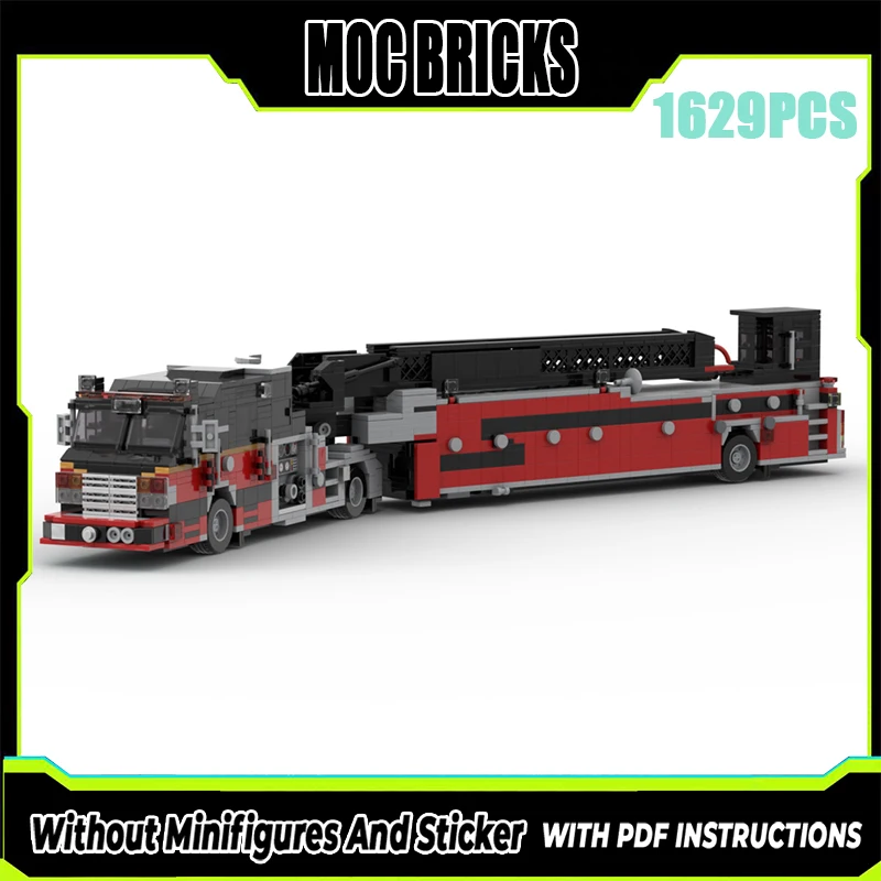 

Exquisite New Product MOC Building Block Model Cloud Ladder Rescue Vehicle Technology Modular Children's Toy Gift DIY Set