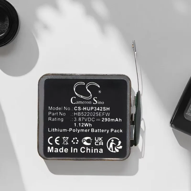 Smartwatch Battery For Huawei:Watch GT3 42mm,Watch GT3 Pro 42mm,24023614,HB522025EFW,--290mAh / 1.12Wh--Li-Polymer--3.87V