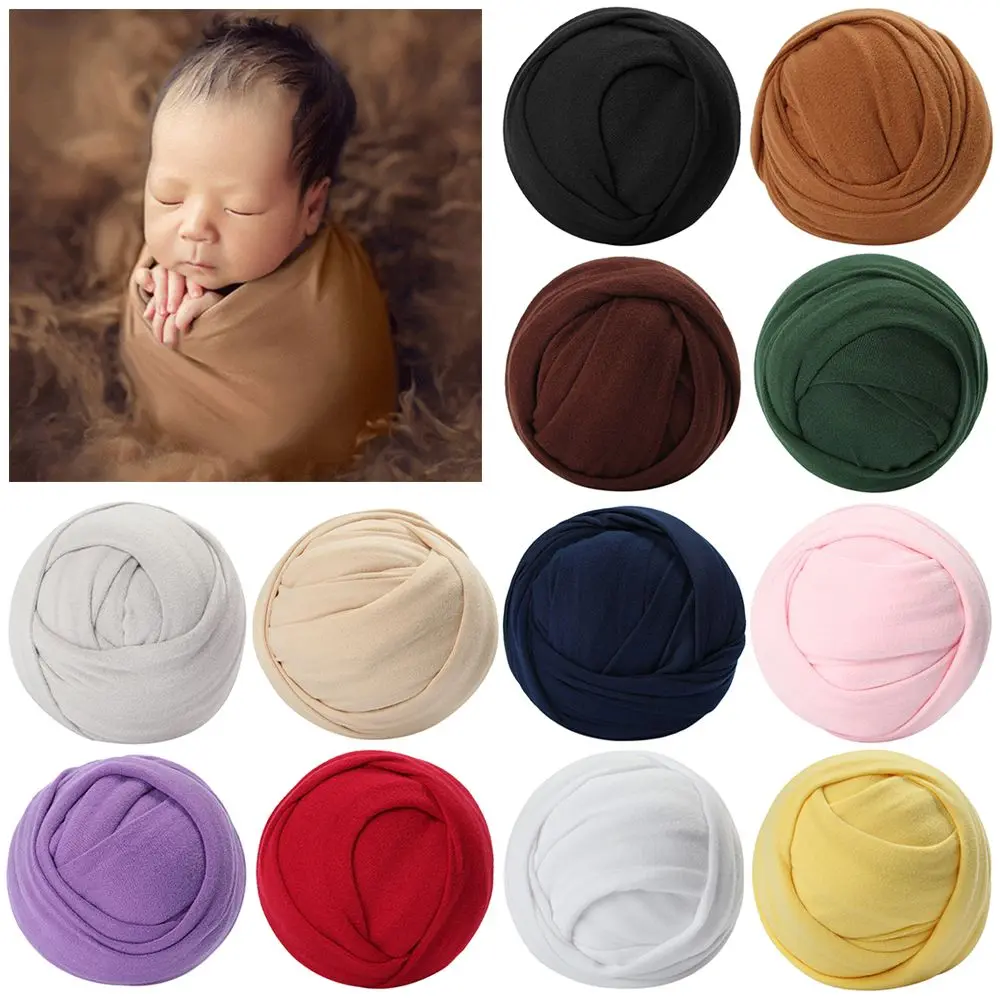 40*160cm Colorful Shoot Backdrop Milk Napped Cotton Swaddling Blanket  Photo Wrap Photography Props