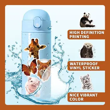 10/25/50 Stück Dschungelzoo-Wildtier-Aufkleber (Cartoon) für Dusche, Wand, Notebook, Wasserflasche, Gepäck, Laptop, Handy 10 best sales Wo die wilden Kerle sind - №7