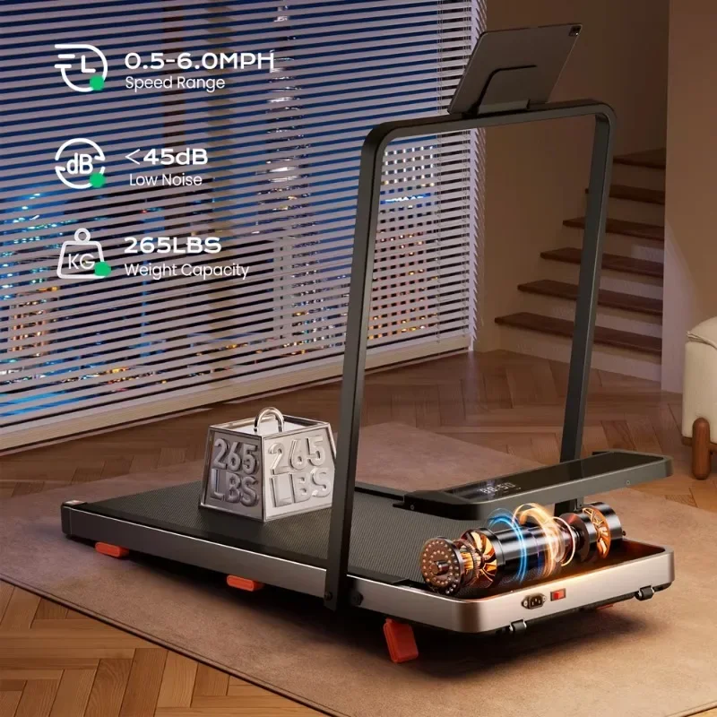 

Foldable Led Display Under Desk Walking Pad Treadmill With Incline For Home And Office