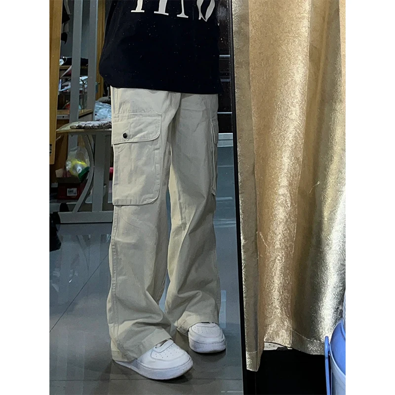 

Cleanfit Men's Workwear Pants Autumn Trendy Brand American Vibe Straight Leg Long Trousers Large ket High Street Cool