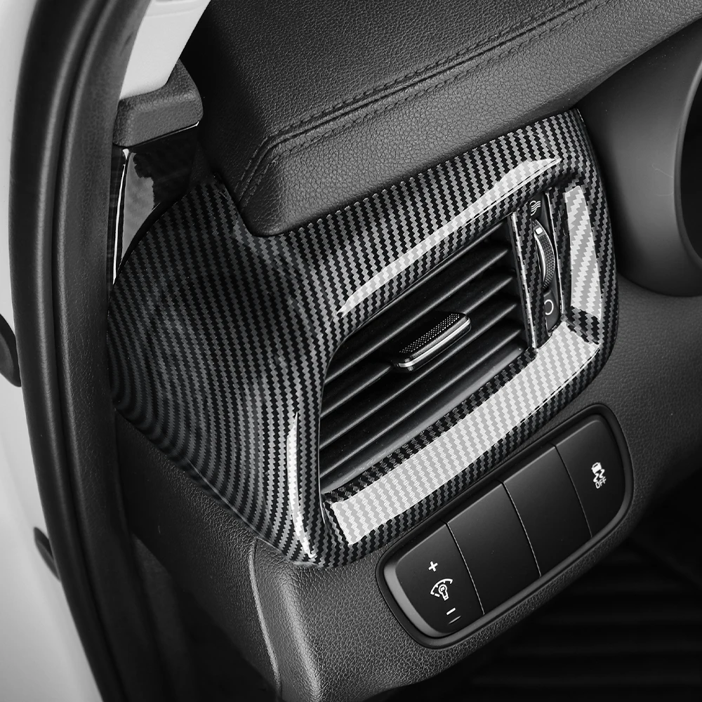 Für Kia Sorento 2014-2020 Carbon-Faser Mittelkonsole Lüftungsabdeckung Instrumententafel-Verkleidung Auto-Innendekor Zubehör LHD – Detail 13