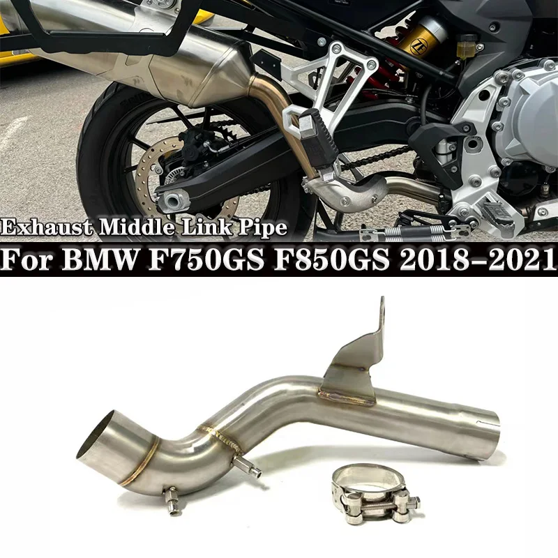 

Motorcycle Exhaust Middle Link Pipe Catalyst Delete Modify Escape Moto Muffler Enhance For BMW F750GS F850GS F750 GS 2018 - 2021