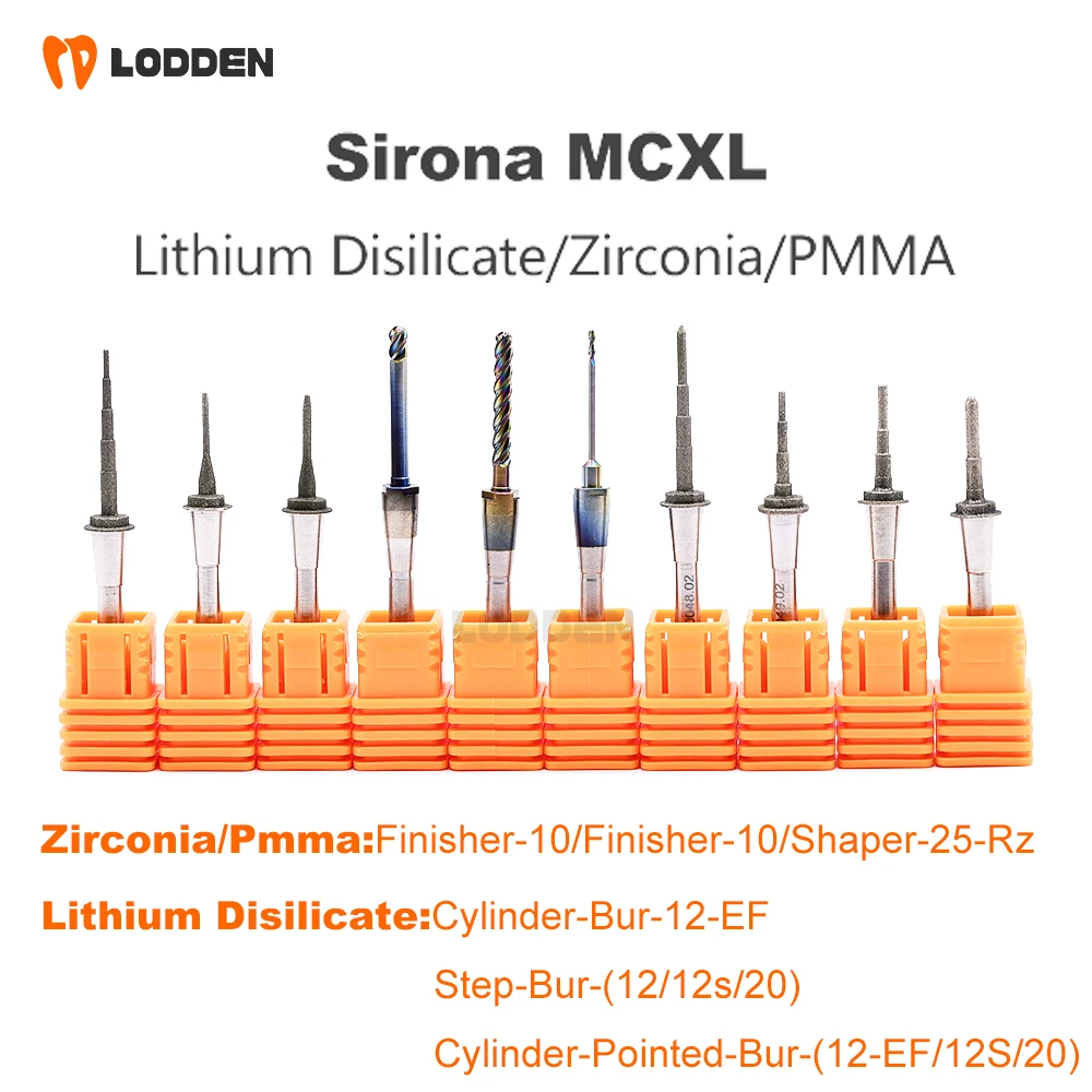 

Sirona Cerec MCXL Milling Burs Grinding Lithium Disilicate/Zirconia/pmma for Cad Cam System Rainbow Milling Bur