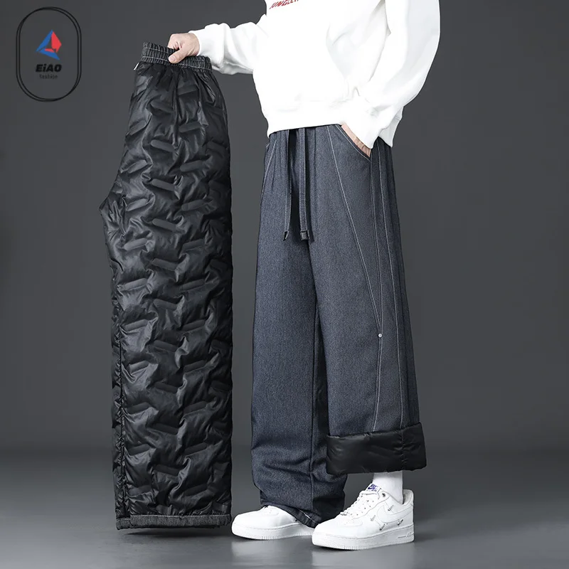 eiao2026-pantalones-de-invierno-para-hombre-pantalones-largos-calidos-de-plumon-de-pato-blanco-ultraligeros-para-acampar-de-calidad-pantalones-de-pierna-ancha-a-prueba-de-frio-para-hombre