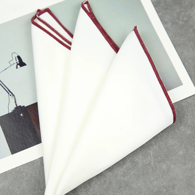 27 سنتيمتر بدلة رجالية الموضة بلون جيب مربع رمادي أحمر أبيض منديل مقلد الحرير منشفة ناعمة الصدر اكسسوارات المنديل