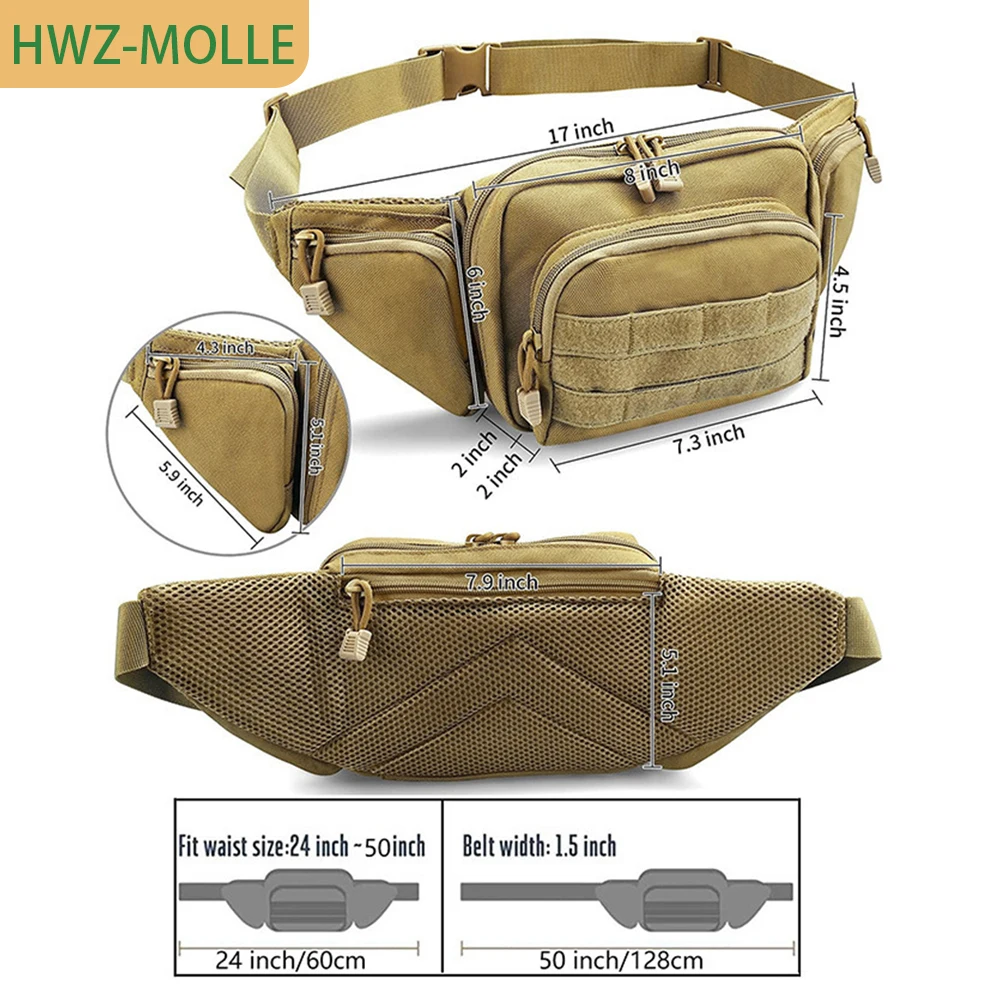 Tactical Molle Fanny Pack Wais - Edc Concealed Carry Fanny Pack ulasan dan harga