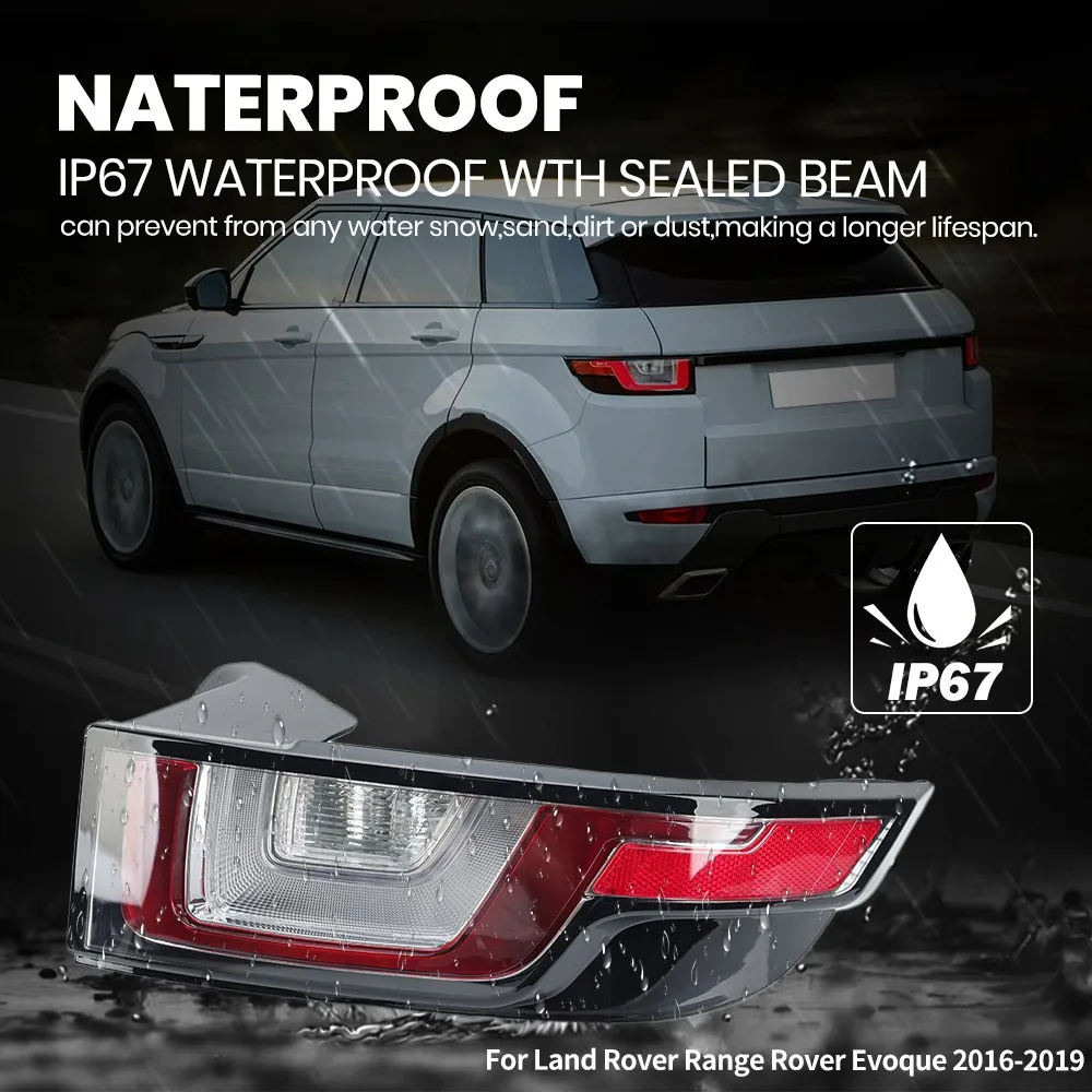 1 Pcs LED Car Rear Tail Light Stop Brake Lamp Taillights Brake Lamp LR072648 LR072649 For Range Rover Evoque 2016 2017 2018 2019