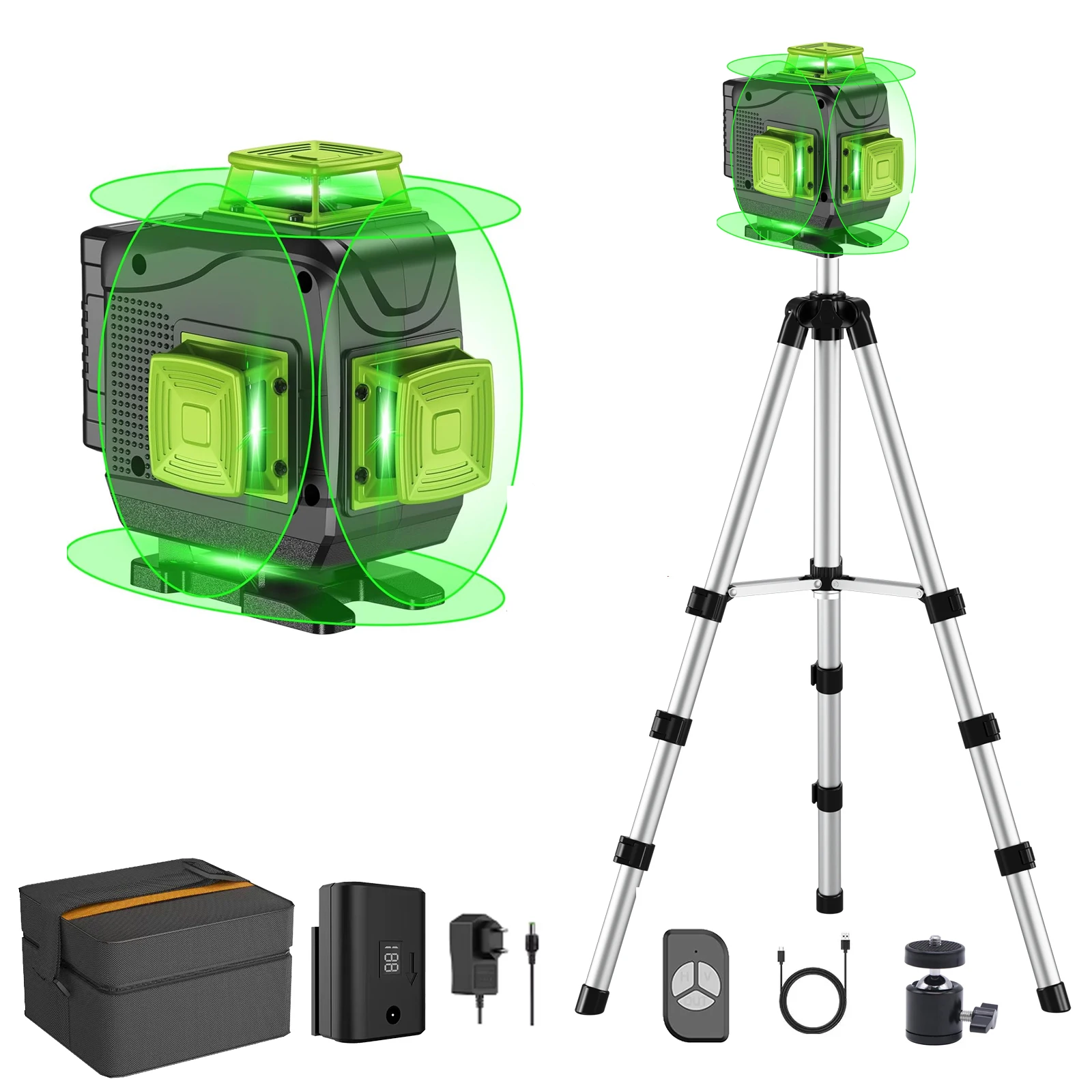 LFINE Professional 8/12 Lines 16 Lines Laser Level 360° Self-Leveling laser level Horizontal Vertical green Lines Laser  Level