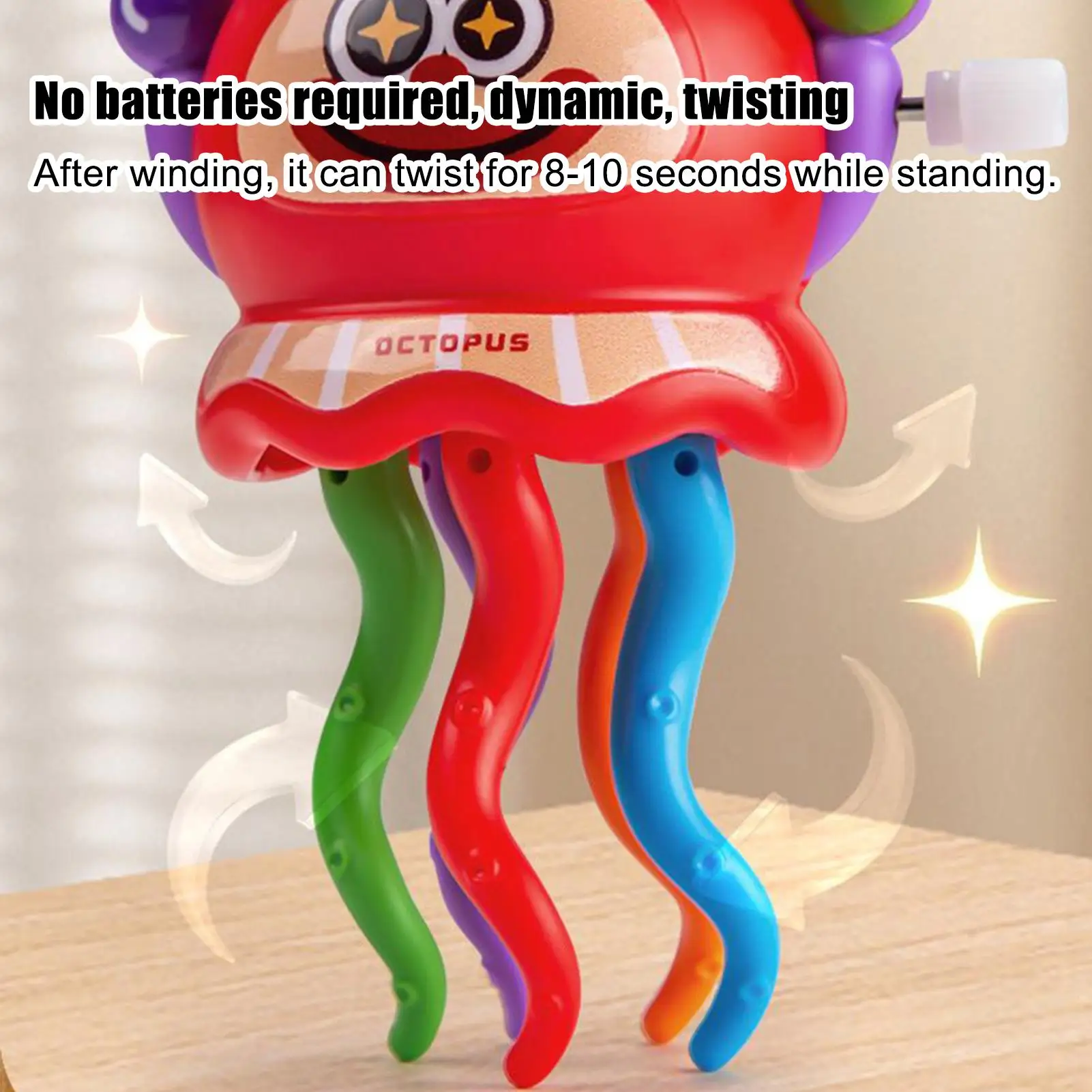 Juguete de pulpo bailando, payaso de acción automática inteligente, juguete de cuerda para niños y niñas, aula, guardería, sala de estar, jardín de infantes