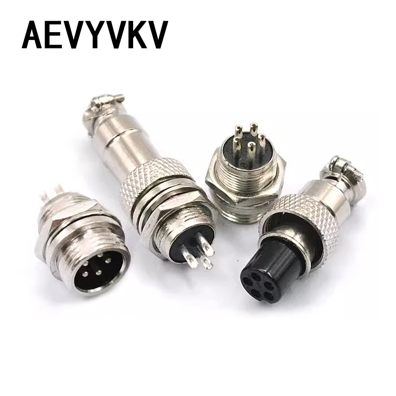 GX20 2/3/4/5/6/7/8/9/10/12/14/15 Pin 20mm Male + Female Circular Nut Type Wire Panel Aviation Connector Socket Plug