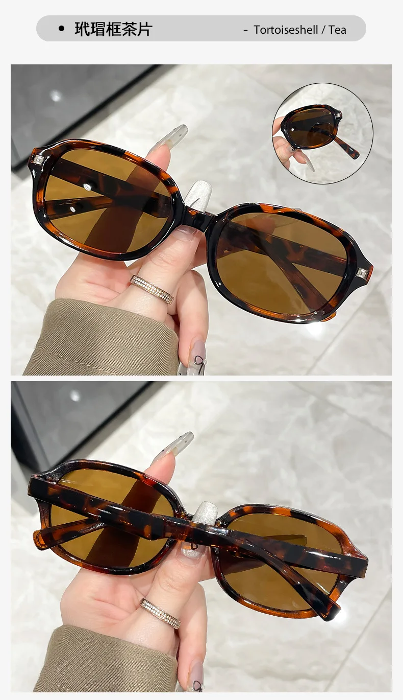Neue faltbare ovale Sonnenbrille mit kleinem Rahmen, Markendesigner-Mode-Sonnenbrille für Damen, Fahrbrille für Herren, Sonnenbrille für Frauen ﻿ – Detail 9