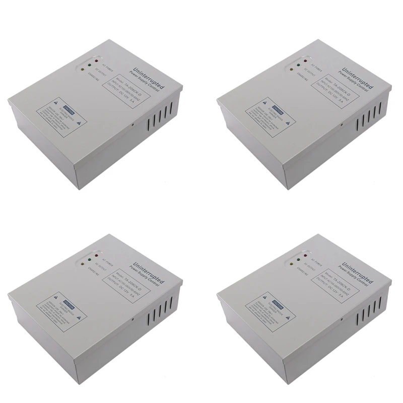 Top Deals 4X 208CK-D AC 110-240V DC 12V/5A Door Access Control System Switching Supply Power UPS Power Supply