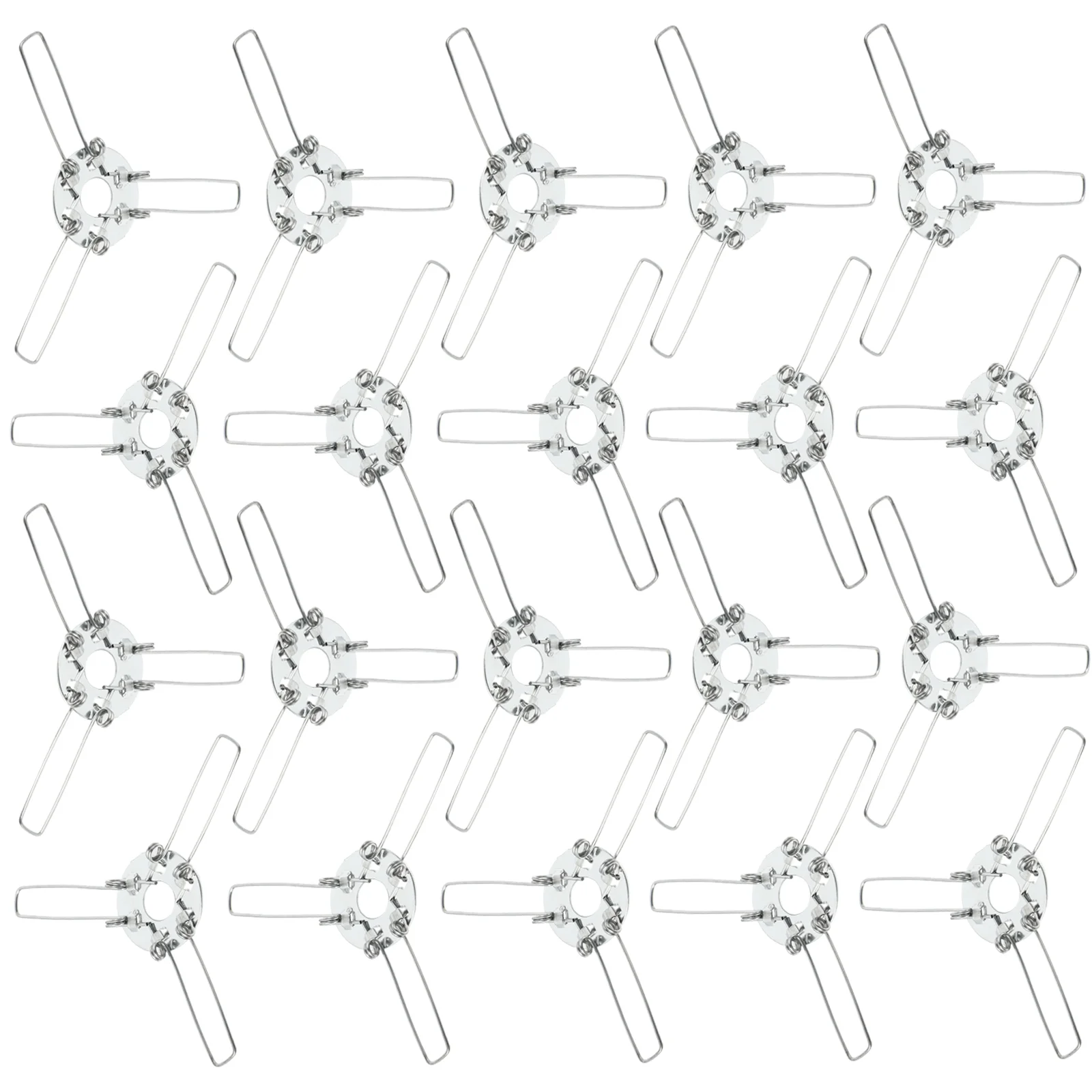 

20 Pcs Trident Light Holder Spring Straightener LED Bulb Lamp Shade Support Accessory Buckles