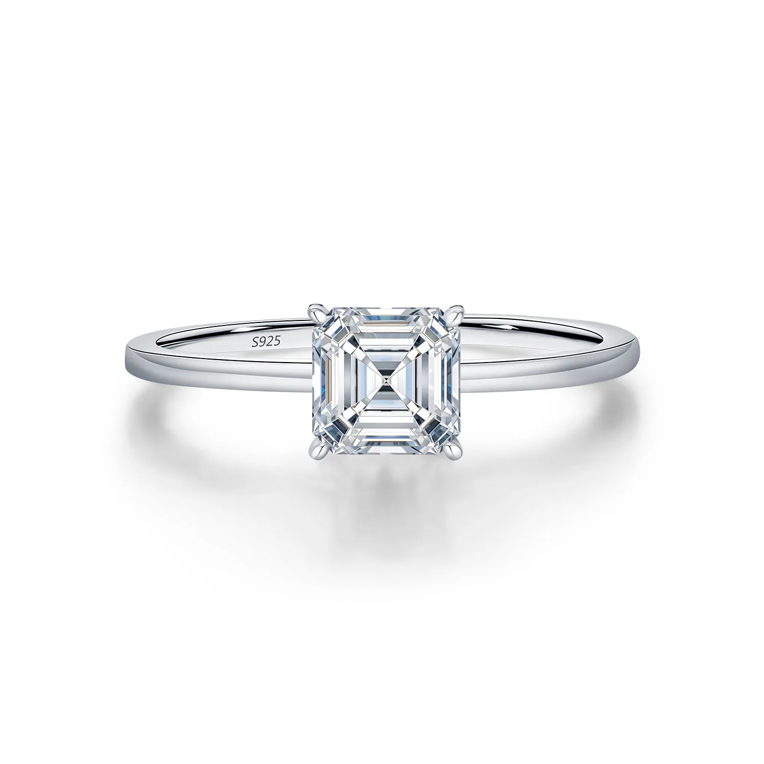 

Кольцо с муассанитом 2 карата, 7*7 мм, квадратной формы, в стиле «Пагода», классическое женское кольцо из стерлингового серебра S925, простое кольцо с бриллиантом в форме сахарного кубика