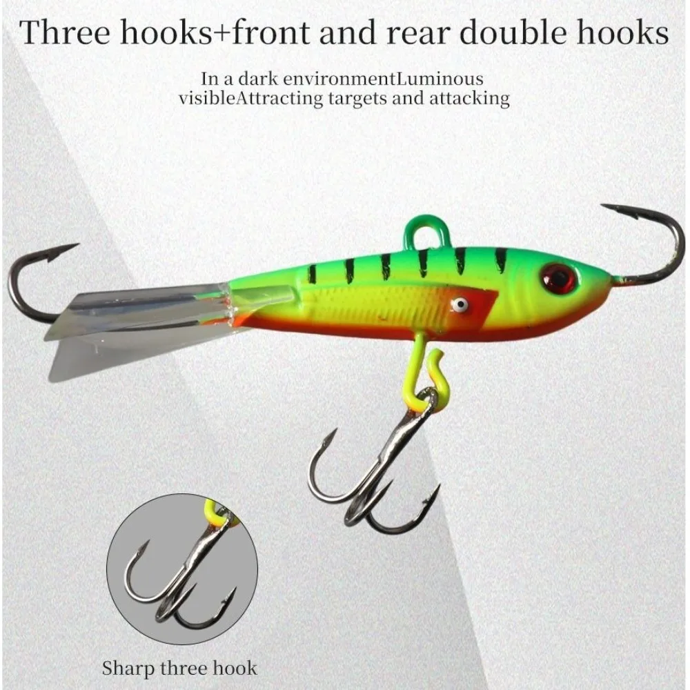 New 4styles Winter Ice Fishing Lure Jigging Balancer Spoon Metal Lures AD-Sharp Walleye Ice fishing lure High Quality