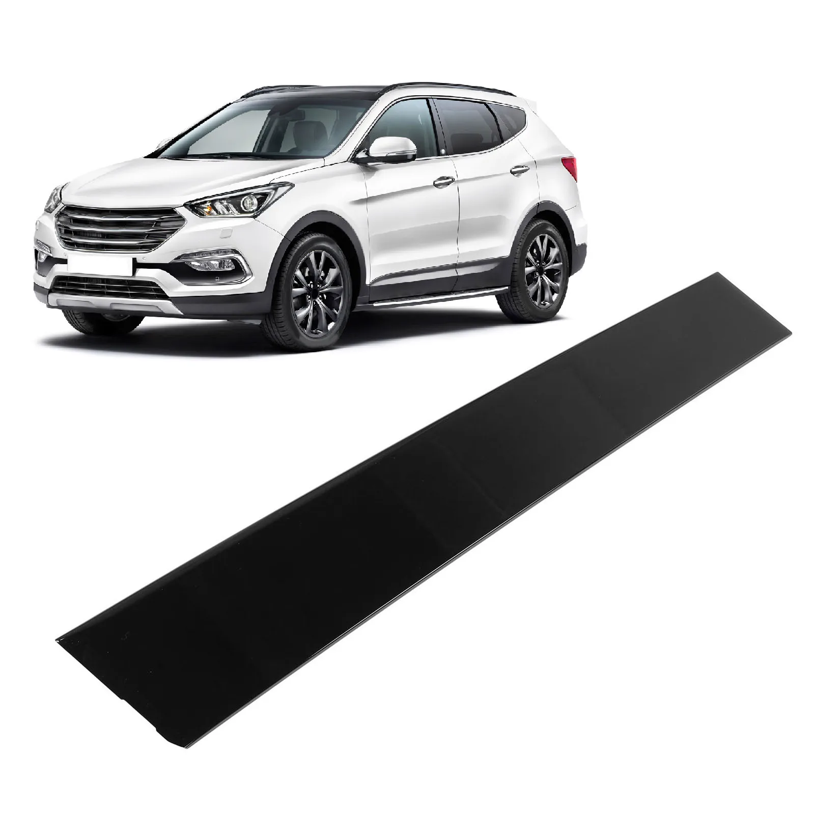 

Front Door Window Garnish Decorative Bright Black Door Molding Garnish Panel Replacement for Sonata FE Sport XL