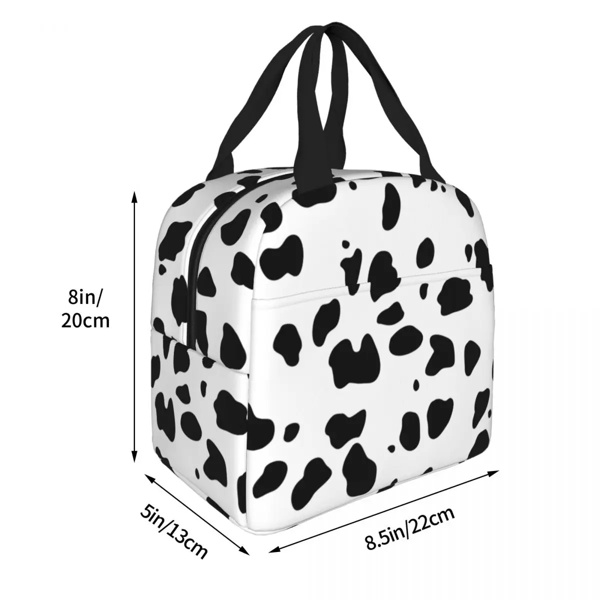 Dalmatian Spots Animal Texture Insulated Lunch Bag High Capacity Dog Lover Lunch Container Cooler Bag Tote Lunch Box Picnic