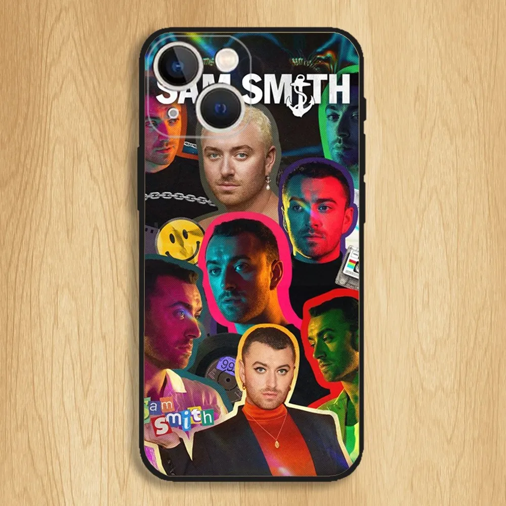 Sam Smith Singer Phone Case For iPhone15,14,13,12,11,Pro,Max,Plus,Mini,X,XS,XR,8,7,6,S,Plus,SE Soft Black Case