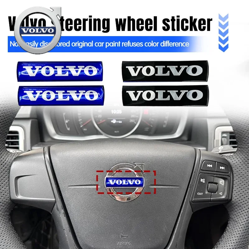 

For Volvo For Volvo XC60 S60 V40 V50 V60 S80 S40 C30 AWD C70 S40 S60 S80 S90 T6 V70 Car Steering Wheel Center Emblem Sticker