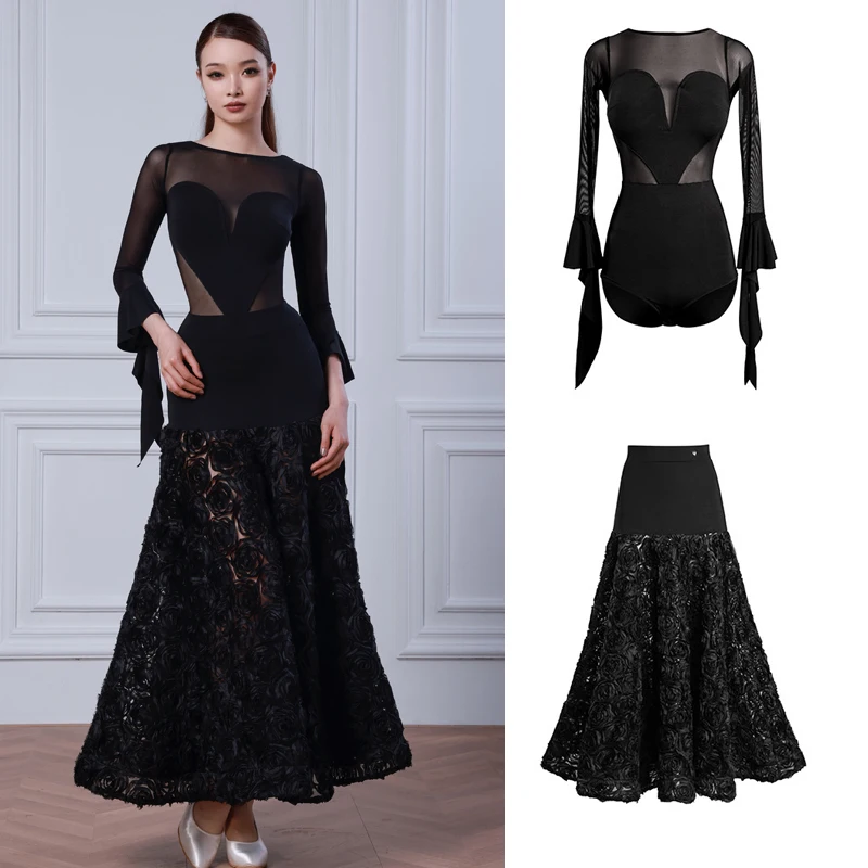 

2026 High End Latin Dance Professional Costume Women'S Ballroom Dance Competition Dresses Adults Modern Dance Suits SL15761