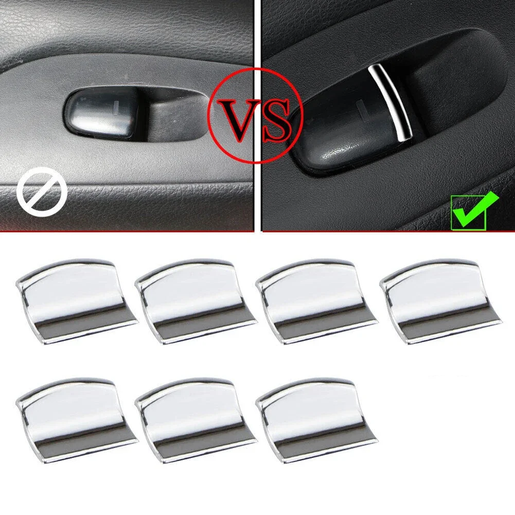 For Qashqai Altima Maxima Rogue 7Pcs Car Window Control Switch Cover Power Window Glass Lifter Switch Assembly Push Button Cover