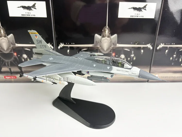 1/72 Scale U.S. F-16D Fighter Jet 19th Squadron MiG Killer F-16 Diecast Finished Military Plane Model Collection Ornament