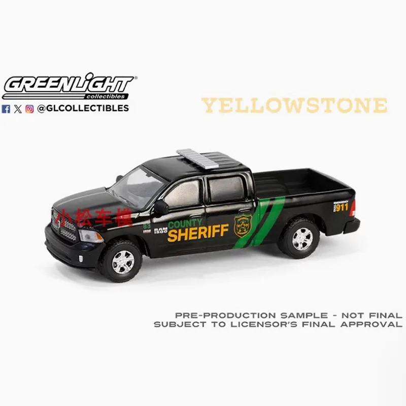 Greenlight Diecast 1:64 2013 Ram 1500 سبيكة محاكاة نموذج سيارة معدنية مجموعة ثابتة زينت عطلة لعبة هدية تذكارية
