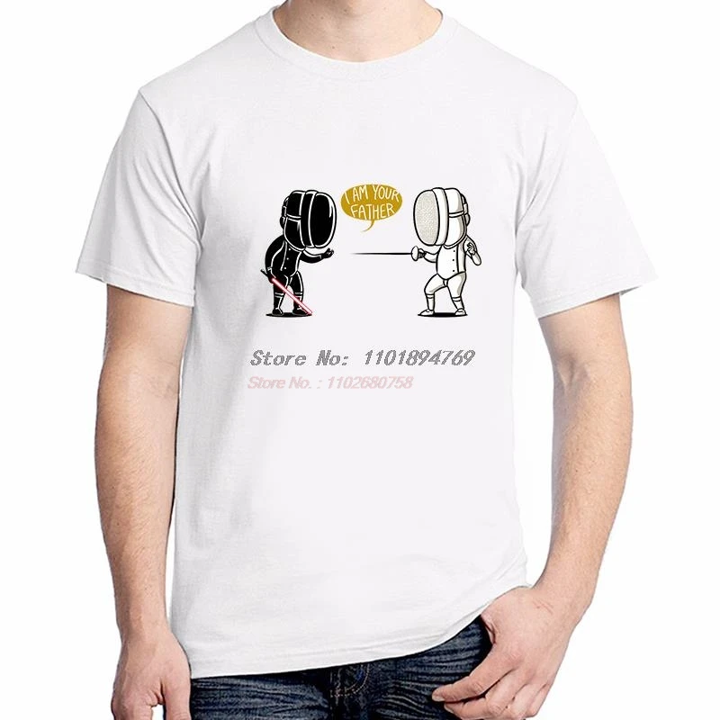 Fencing T Shirt I'm Your Father Fencer Foil Epee Saber Funny Graphic T Shirts Summer Cotton New Shirts And T-Shirts Mens Clothes