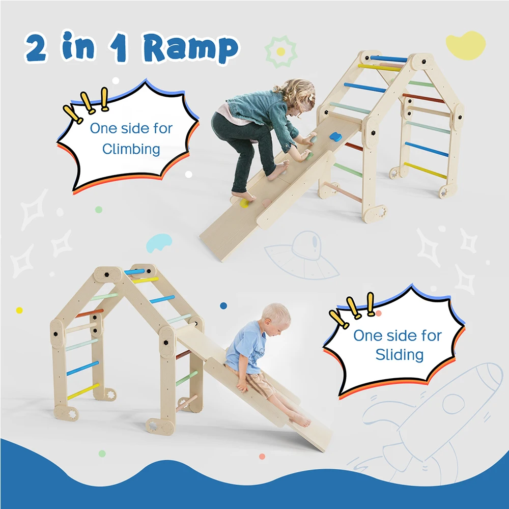 

Wooden Wood Climbing Frame Climbing Frame Indoor Wooden Climbing Triangle Frame Xiaowoniu