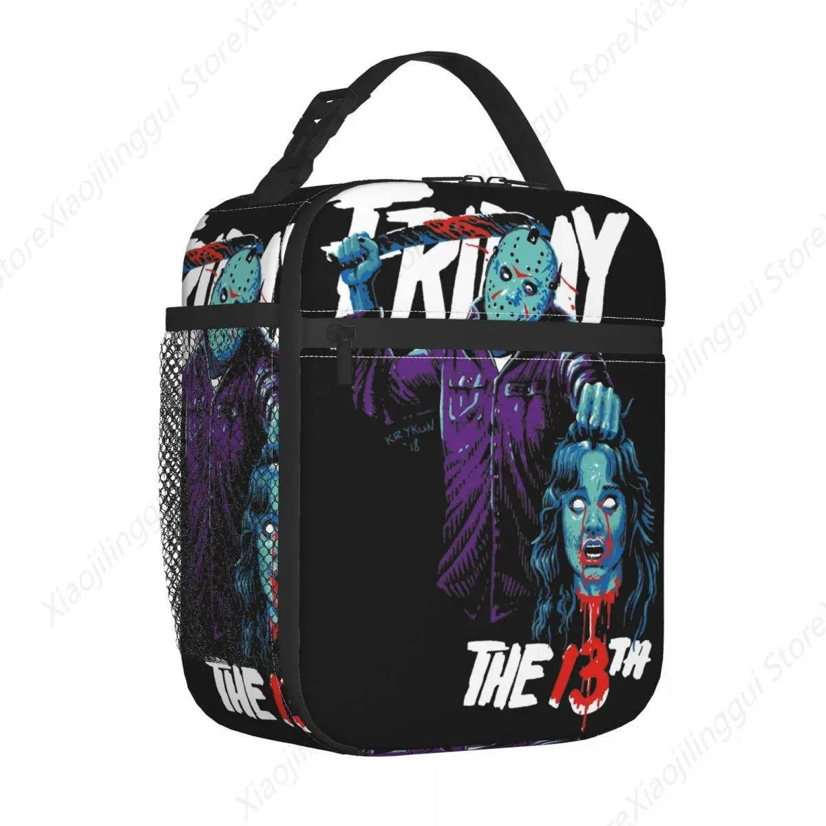 Friday 13th Halloween Movie Insulated Lunch Bag Jason Voorhees Lunch Container Reusable Thermal Cooler Bento Box School