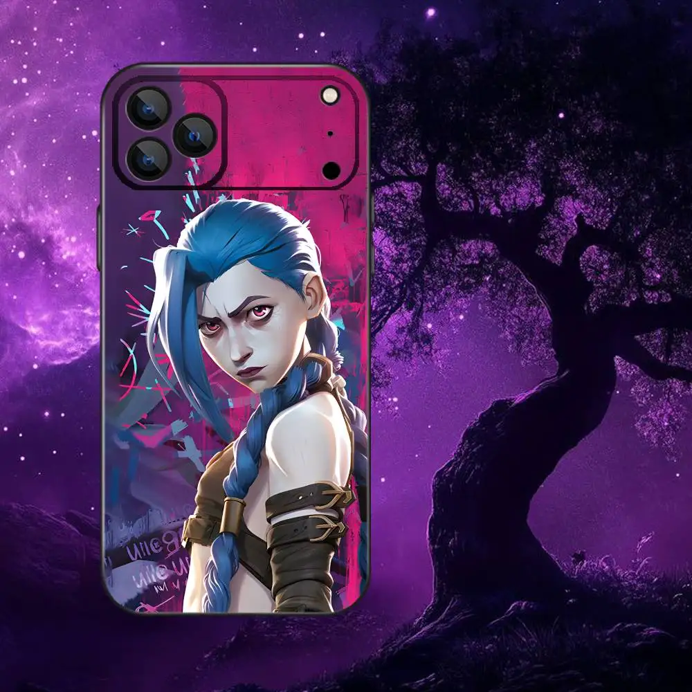 Anime J-Jinx-X Phone Case For iPhone 17,16,15,14,13,12,Pro,Max,Plus,E,SE4,Air,Mini Black Soft Box