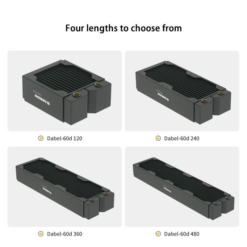 

Barrow 60mm Radiator Support 120MM Fan Dabel-60d 120/240/360/480mm Copper Water Cooling CPU Overclocking Cooler