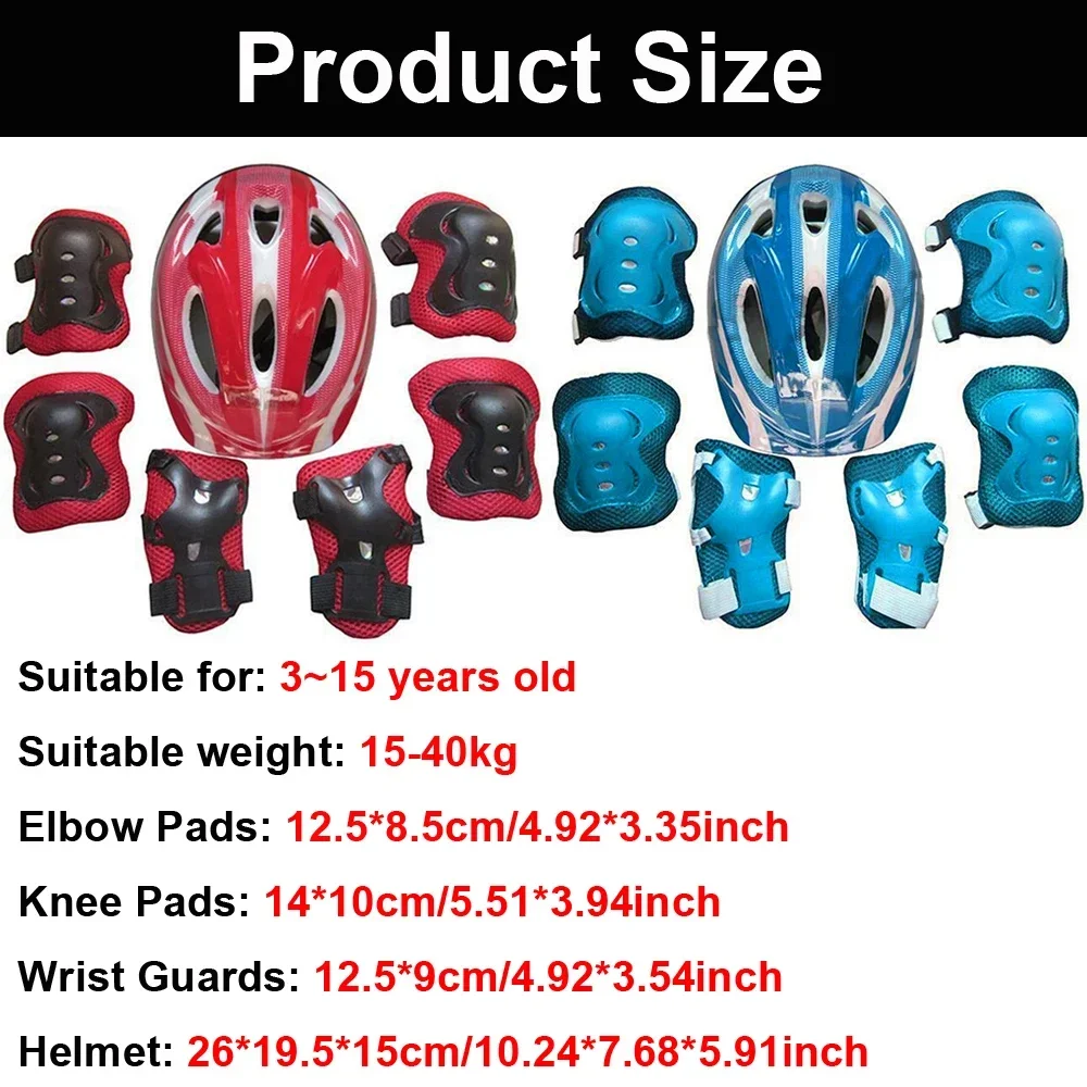 Kids Helmet Knee Elbow Wrist Pads,Toddler Helmet with Protective Gear Set for Bicycle Cycling BMX Skating Skateboard Scooter