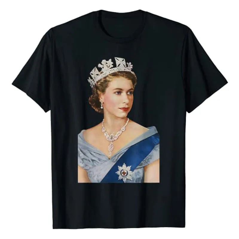 Queen-Elizabeth's II British Crown Majesty Queen Elizabeth's Remember T-Shirt The-Queen of England Her Royal Highness Apparel