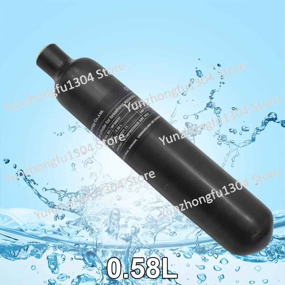 300Bar 4500Psi 0.58L 580cc Air Carbon Fiber Cylinder High Pressure Tank HPA Bottle M18*1.5