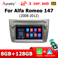 Android 14 Auto Car Radio Stereo Wireless Carplay autoradio For Alfa Romeo 147 Bluetooth 2 din Multimedia player Screen 4G LTE