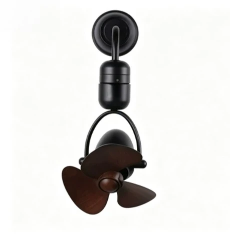 Wall‑Mount Corner Fan Mini Swing Variable Frequency High Airflow No‑Light Fan For Kitchen Study Space‑Saving Ventilation Use