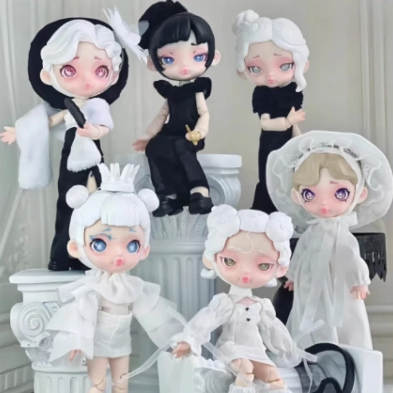 

Laura Black And White Spectrum Series Blind Box Bjd Joint Mobile Doll Fashion Toy Handmade Cute Doll Gift Ornament