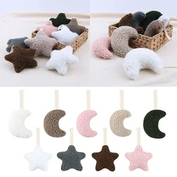 Cartoon 3D Moon Pacifier Clip Chain Pendant Cotton Stuffed Star Nipple Holder Clips Toy Pacifier Chain Decor