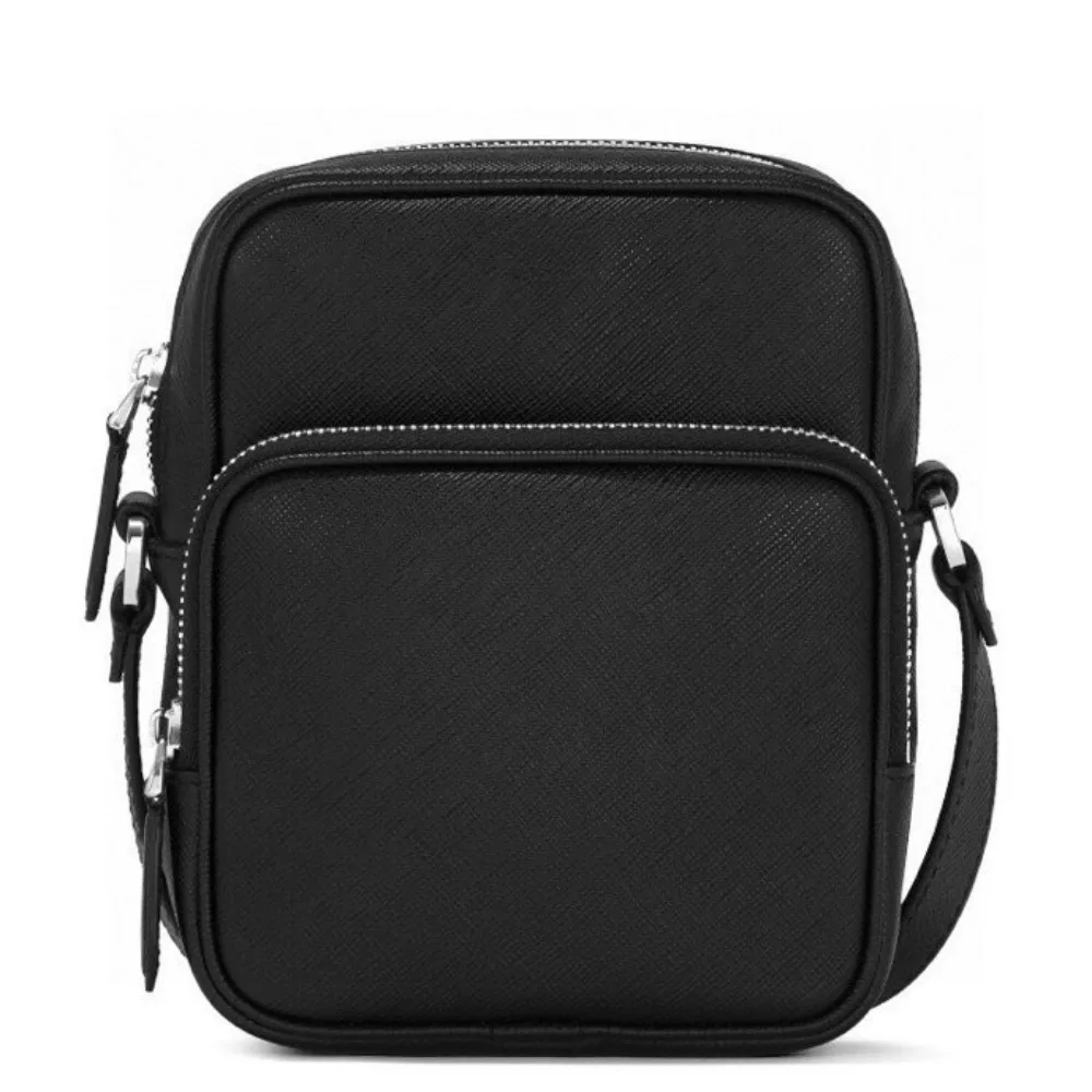 

Luxury Mens Leather Crossbody Bag Business Casual Travel Messenger Bag Fashion Designer Brand Clutch Classic Black 2026 New